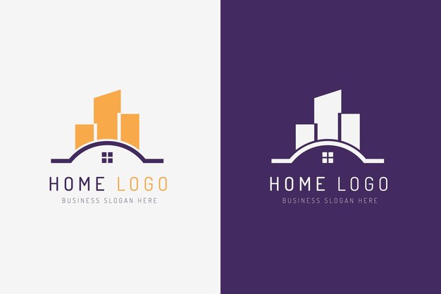plantilla de diseño de logotipo de negocio en casa vectorial