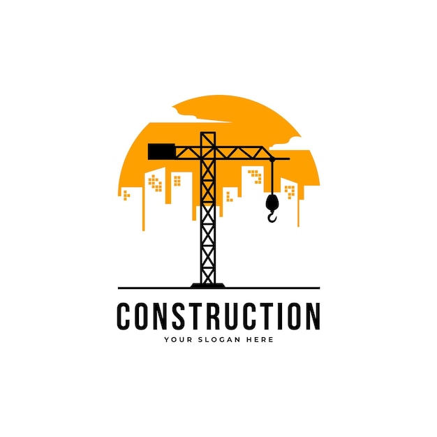 plantilla de diseño de logotipo de negocio de construcción