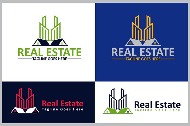 Plantilla de diseño de logotipo de negocio inmobiliario