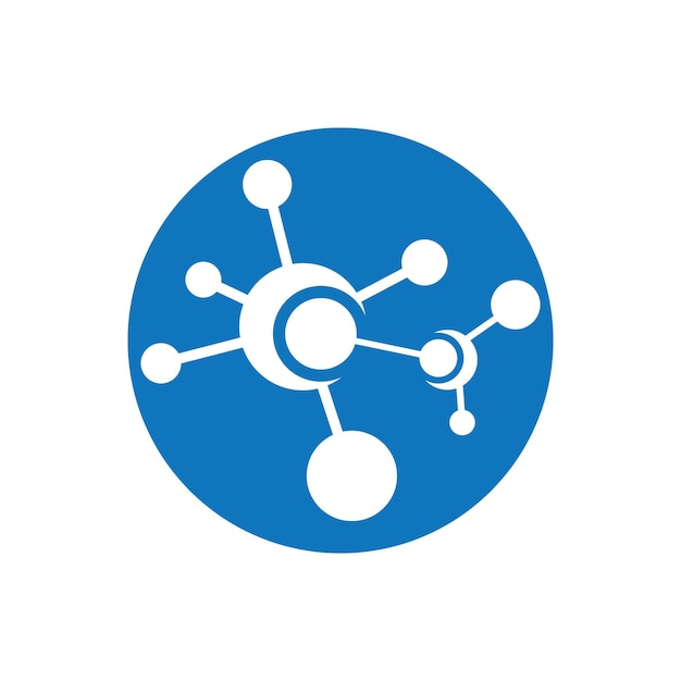 plantilla de diseño de logotipo de Neuron vector plano