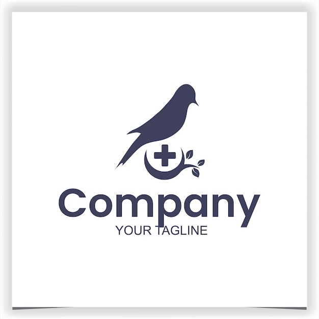plantilla de diseño de logotipo de nido de pájaro vectorial
