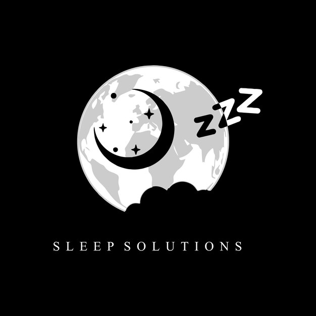 Plantilla de diseño de logotipo de noche de nube