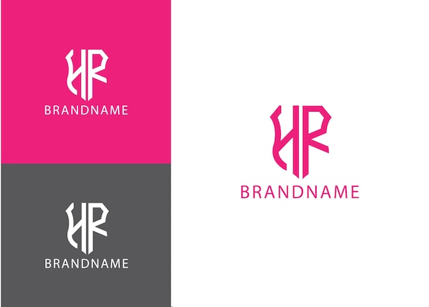 Plantilla de diseño de logotipo nr de letra inicial de monograma moderno
