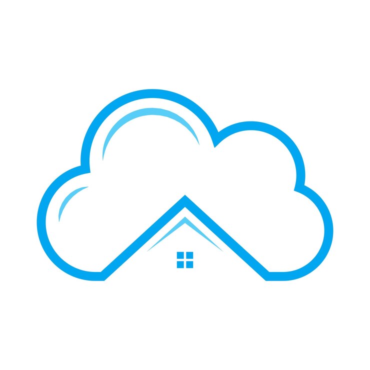 Vector plantilla de diseño de logotipo de nube de inicio