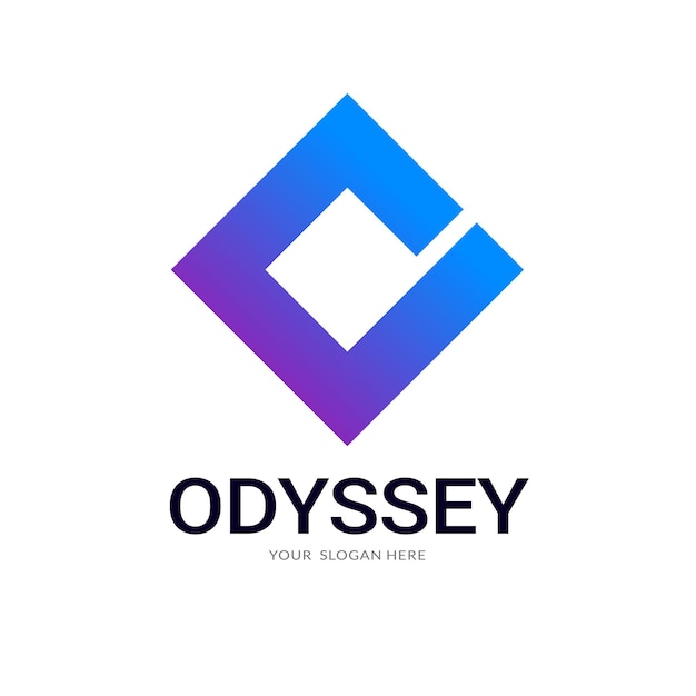 Plantilla de diseño del logotipo Odyssey con concepto O