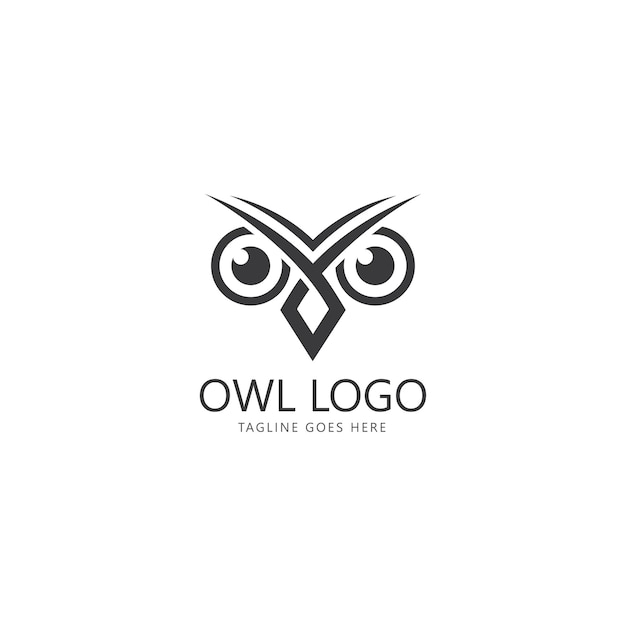 Plantilla de diseño de logotipo de ojo de búho