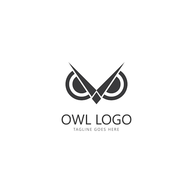 Plantilla de diseño de logotipo de ojo de búho