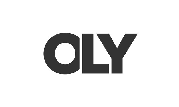 plantilla de diseño de logotipo OLY con texto en negrita fuerte y moderno logotipo vectorial basado en inicial con tipografía simple y minimalista identidad de empresa de moda