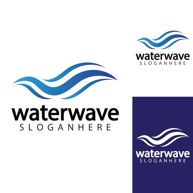 Plantilla de diseño de logotipo de onda de agua