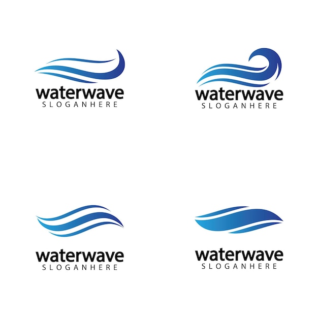 Plantilla de diseño de logotipo de onda de agua