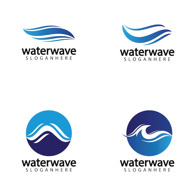 Plantilla de diseño de logotipo de onda de agua