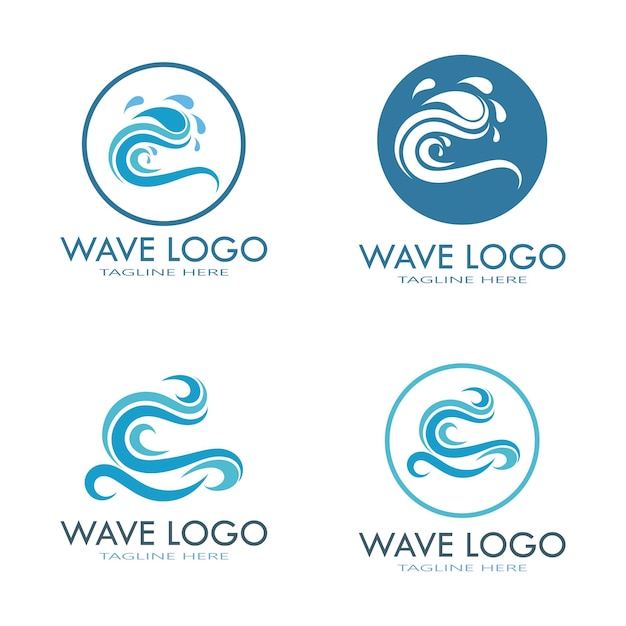 Vector plantilla de diseño de logotipo de onda de agua