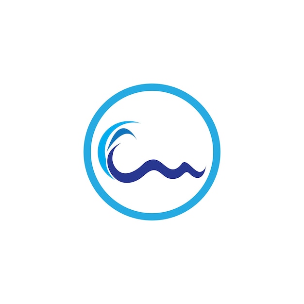 Plantilla de diseño de logotipo de onda de agua