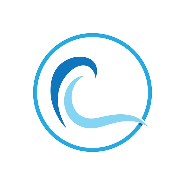 Plantilla de diseño de logotipo de onda de agua