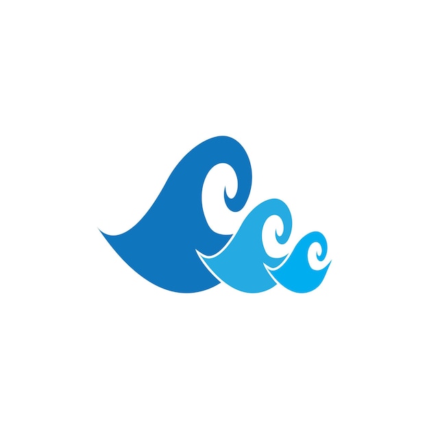 Plantilla de diseño de logotipo de onda de agua