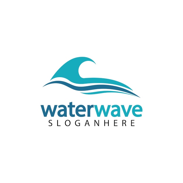 Plantilla de diseño de logotipo de onda de agua