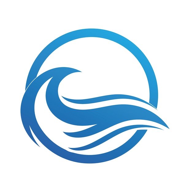 Plantilla de diseño de logotipo de onda de agua