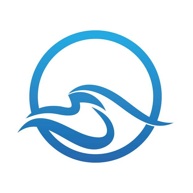 Plantilla de diseño de logotipo de onda de agua