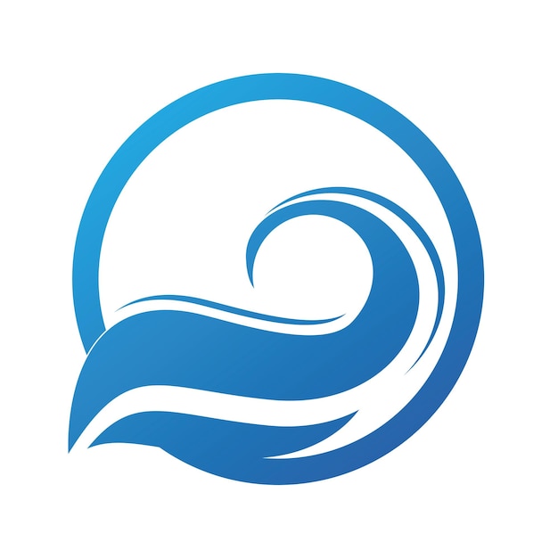 Plantilla de diseño de logotipo de onda de agua