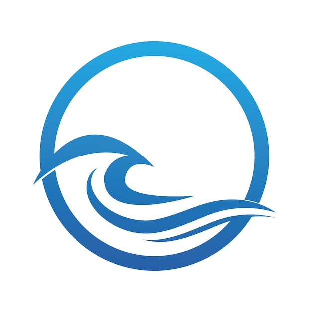 Plantilla de diseño de logotipo de onda de agua