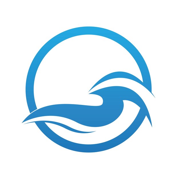 Plantilla de diseño de logotipo de onda de agua