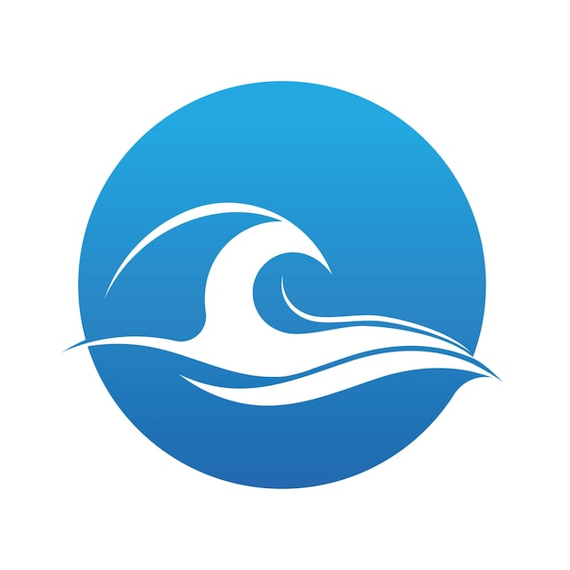 Plantilla de diseño de logotipo de onda de agua