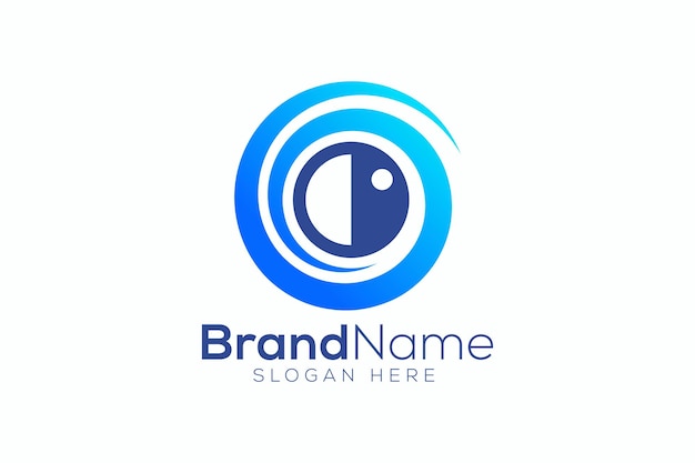 Plantilla de diseño de logotipo de onda y contraste