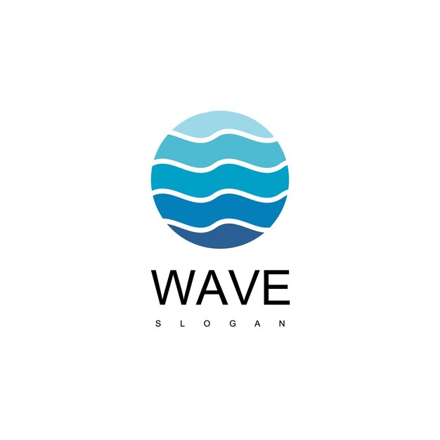 Plantilla de diseño de logotipo de onda