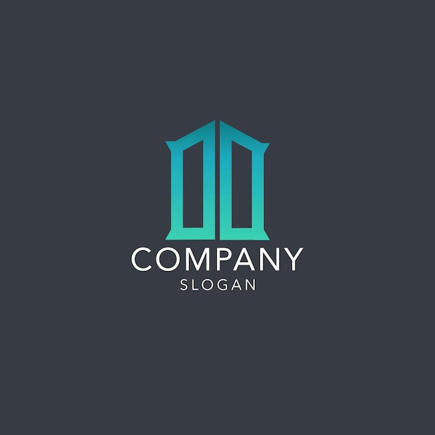 Plantilla de diseño de logotipo oo de letra inicial de monograma moderno