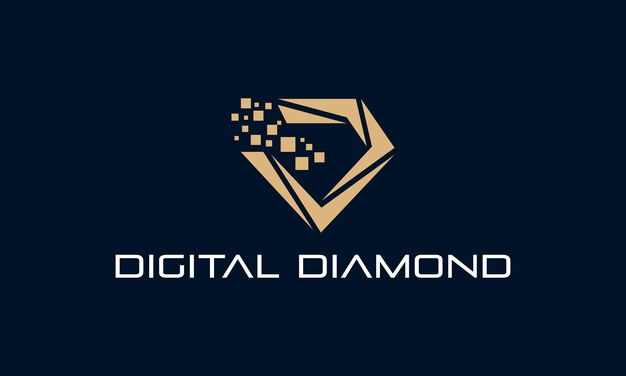 plantilla de diseño de logotipo de oro de diamante