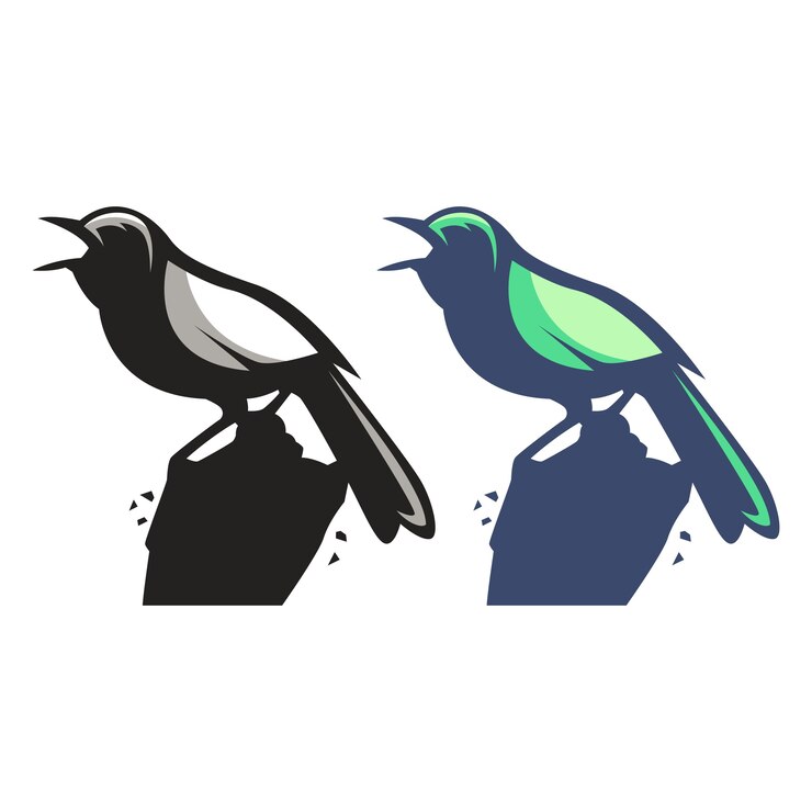 Vector plantilla de diseño de logotipo de pájaro hermoso