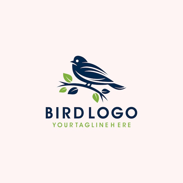 Plantilla de diseño de logotipo de pájaro moderno