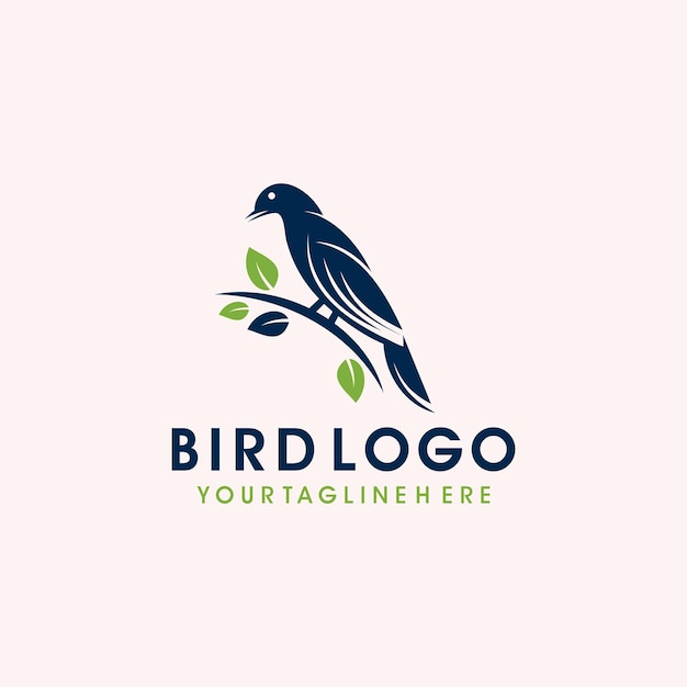 Plantilla de diseño de logotipo de pájaro moderno