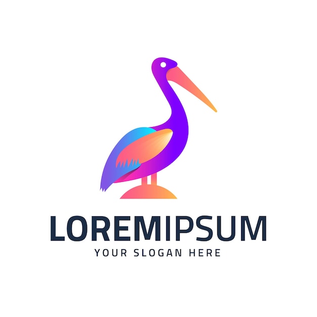 Plantilla de diseño de logotipo de pájaro