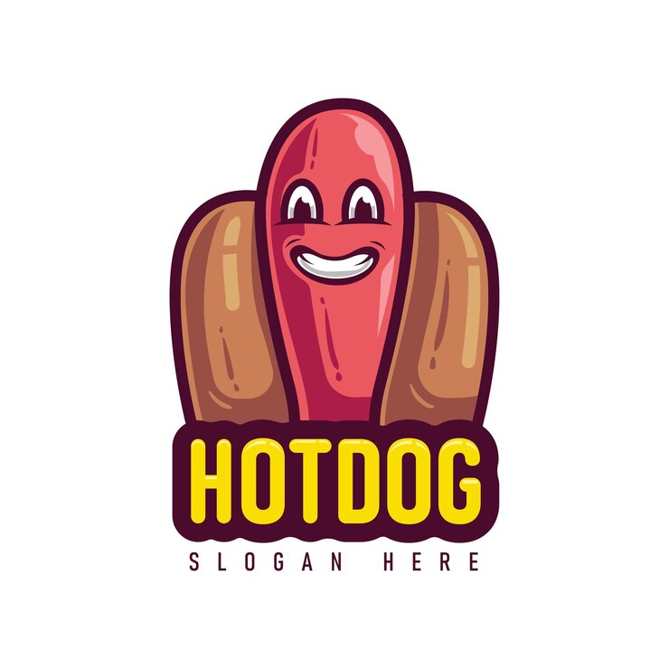 Plantilla de diseño de logotipo de perrito caliente