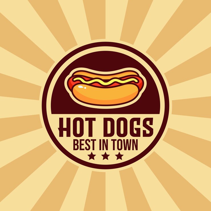 Vector plantilla de diseño del logotipo del perrito caliente