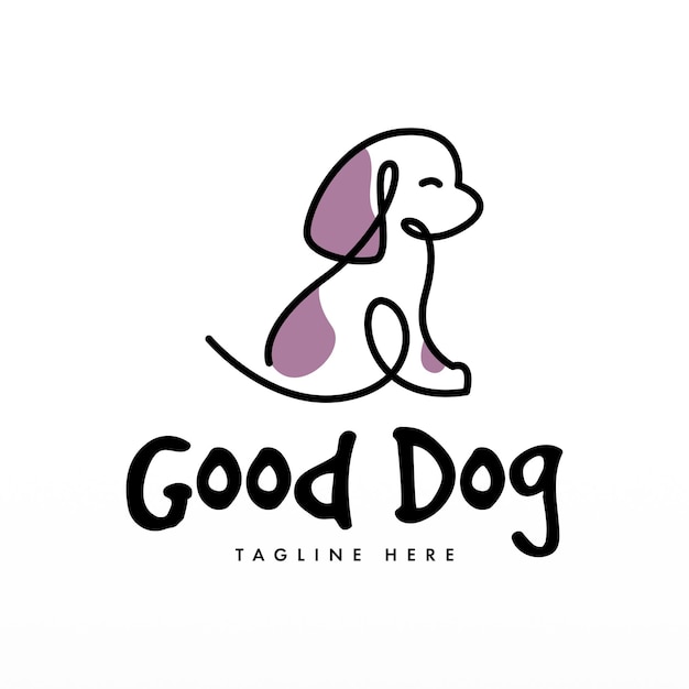 Plantilla de diseño de logotipo de perro Concepto de logotipo de animal Vector de concepto de diseño de logotipo de mascota