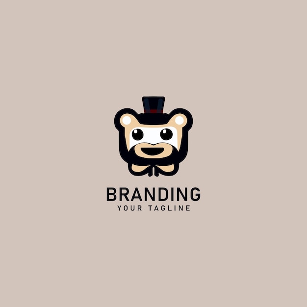 Plantilla de diseño de logotipo de perro mago