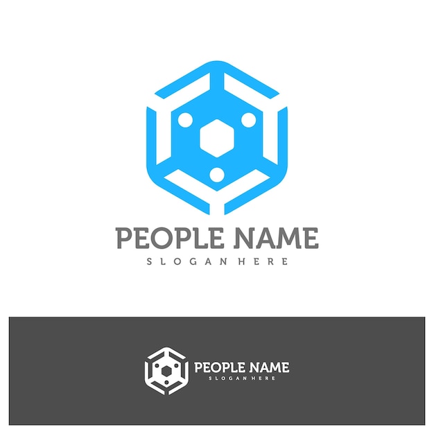 Plantilla de diseño de logotipo de personas Concepto de logotipo de personas de la comunidad vector Símbolo de icono creativo