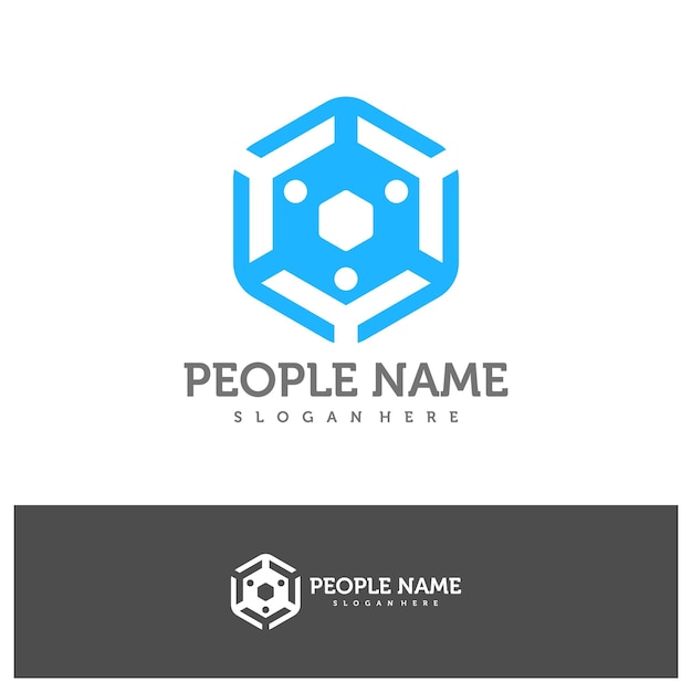 Vector plantilla de diseño de logotipo de personas concepto de logotipo de personas de la comunidad vector símbolo de icono creativo