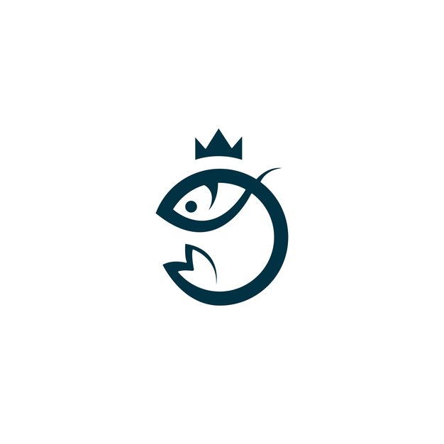 Plantilla de diseño de logotipo de pesca Plantilla de logotipo de pez y anzuelo