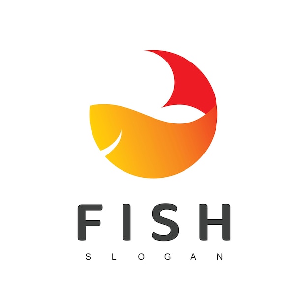 Plantilla de diseño de logotipo de pescado