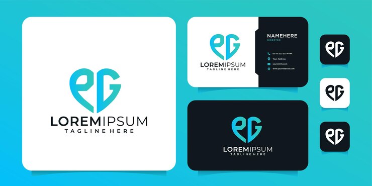 Vector plantilla de diseño de logotipo pg de letra inicial de monograma moderno