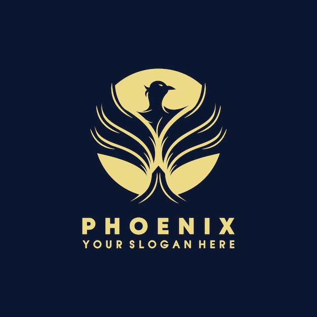 Vector plantilla de diseño de logotipo de phoenix