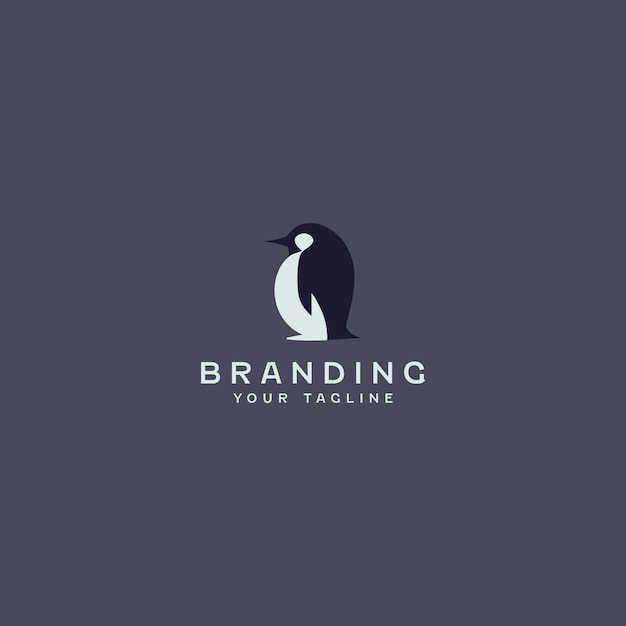 Plantilla de diseño de logotipo de pingüino pequeño