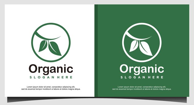 plantilla de diseño de logotipo de planta orgánica