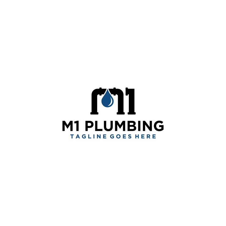 Vector plantilla de diseño de logotipo de plomería m1