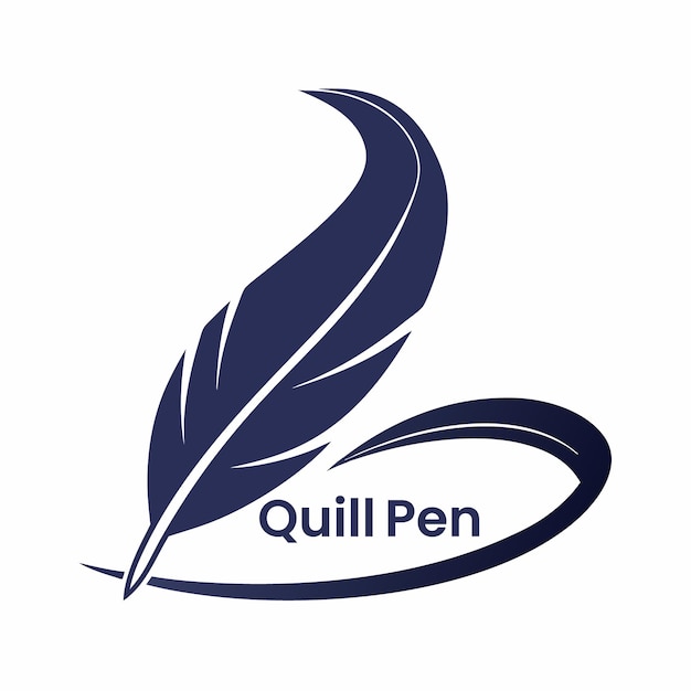 Plantilla de diseño de logotipo de pluma