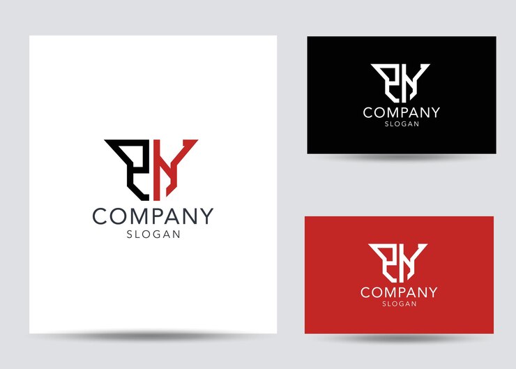 Vector plantilla de diseño de logotipo pn de letra inicial de monograma moderno