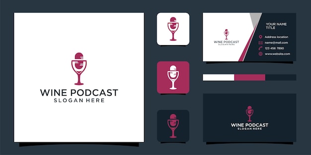 Plantilla de diseño de logotipo de podcast premium